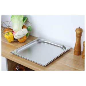 Bac Gastro GN 2/3 Inox - Profondeur 20 mm - 1,35 L - Dynasteel