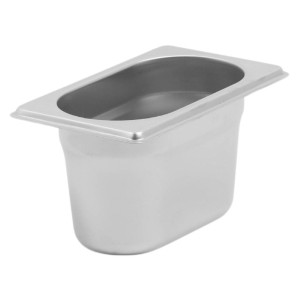 Gastro GN 1/9 Stainless Steel Tray - Depth 100 mm - 1 L - Dynasteel