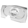 Tapa GN 1/9 Dynasteel de acero inoxidable para recipientes gastronorm.