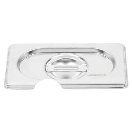 Tapa GN 1/9 Dynasteel de acero inoxidable para recipientes gastronorm.