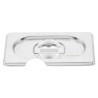 Tapa GN 1/9 Dynasteel en acero inoxidable para cubetas gastronorm.