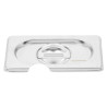 Tapa GN 1/9 Dynasteel de acero inoxidable para recipientes gastronorm.