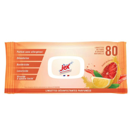 Lingettes Nettoyantes et Désinfectantes Soleil De Corse - 80 Lingettes Jex Professionnel