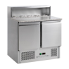 Mueble de pizza refrigerado de 2 puertas - 5 recipientes GN 1/6 Dynasteel | Fourniresto