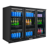 Barra Trasera Refrigerada Skinplate - 3 Puertas de Vidrio Batientes - 328 L - Dynasteel
