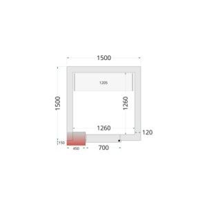 Chambre Froide Négative TEFCOLD 1500x1500: Conservation optimale des produits frais, installation facile