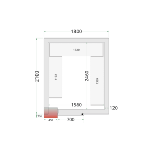 Cámara Fría Negativa TEFCOLD 1800x2100 - Almacenamiento eficiente para profesionales de la cocina