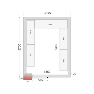 Chambre Froide Négative TEFCOLD - Dimensiones 2100x2700mm | Almacenamiento Profesional