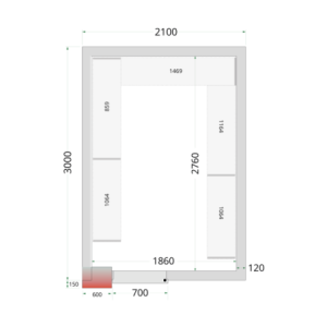 TEFCOLD Negative Cold Room - 2100 x 3000 mm: Professional performance