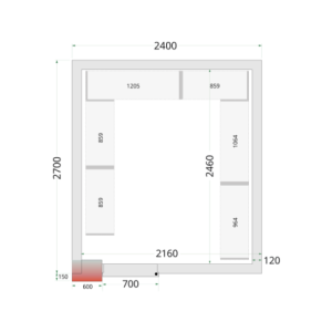 Cámara Fría Negativa - TEFCOLD 2400x2700 mm | Almacenamiento eficiente y duradero