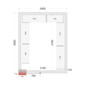 Cámara Fría Negativa TEFCOLD - 2400x3000 : Aislamiento óptimo, dimensiones adaptadas a los profesionales