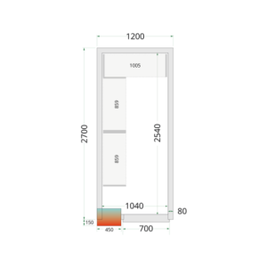 Cámara Fría Positiva 1200x2700 - Almacenamiento eficiente para profesionales de la cocina