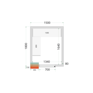 Cámara Fría Positiva - 1500 x 1800 | TEFCOLD | Almacenamiento optimizado y práctico de alimentos y bebidas