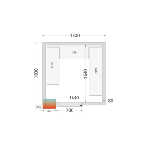 Cámara Fría Positiva - 1800x1800 TEFCOLD: Almacenamiento profesional optimizado