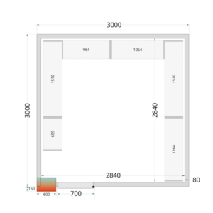 Cámara Fría Positiva - 3000 x 3000 TEFCOLD | Almacenamiento profesional optimizado y eficiente