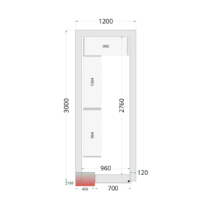 Kit Estantería Cámara Fría 1200 x 3000 TEFCOLD - Organización óptima y resistencia profesional