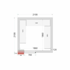 Kit de Estantería para Cámara Fría 2100 x 2100 - TEFCOLD: optimice su espacio de almacenamiento con total resistencia.