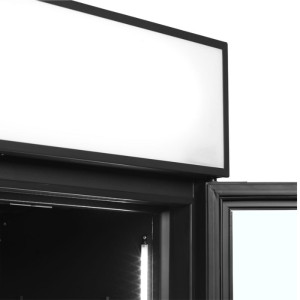 Vitrina Refrigerada Positiva Negra - 2 Puertas de Vidrio - 524 L TEFCOLD: Elegancia y Rendimiento para Profesionales