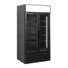 Vitrina Refrigerada Positiva Negra - 2 Puertas de Vidrio - 524 L TEFCOLD: Elegancia y Rendimiento para Profesionales