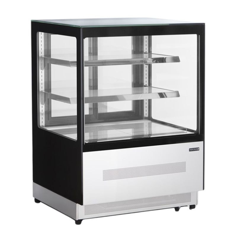 Vitrina Refrigerada Mostrador 2 Puertas de Vidrio Negra - 140L TEFCOLD