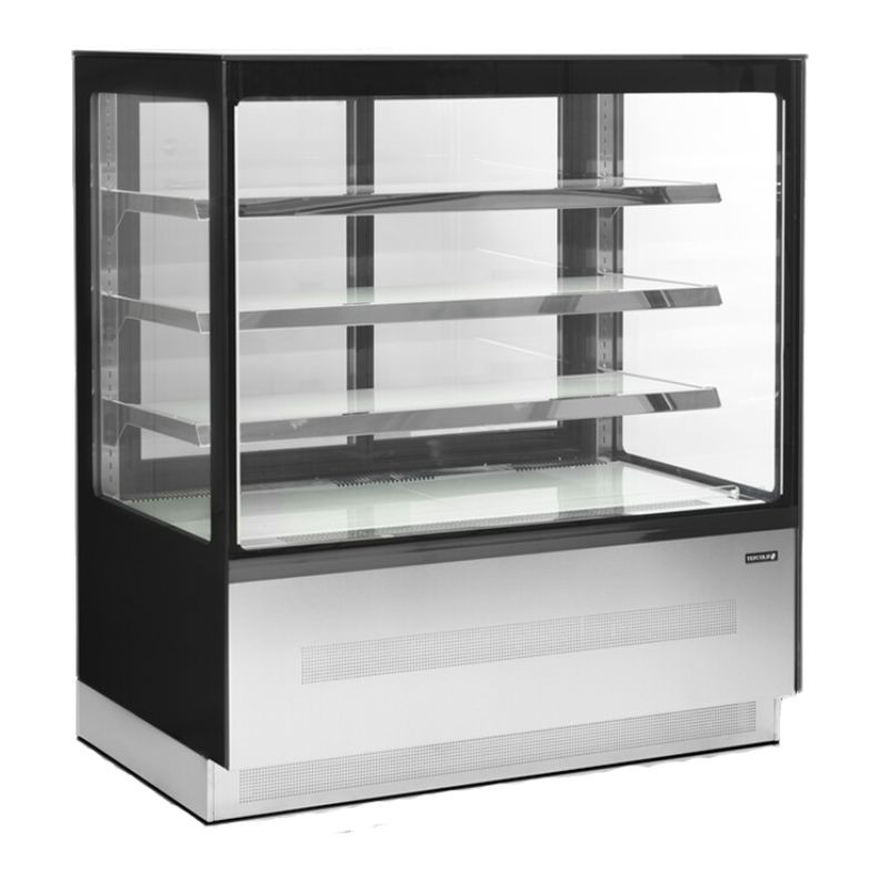 Vitrina Refrigerada Mostrador 2 Puertas de Vidrio Negra - TEFCOLD LPD1203F/BLACK | Fourniresto