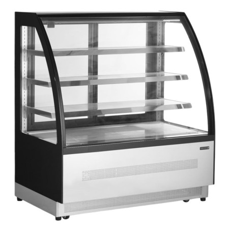 Vitrina Refrigerada Mostrador Negra - Puertas de Vidrio | 218 L TEFCOLD