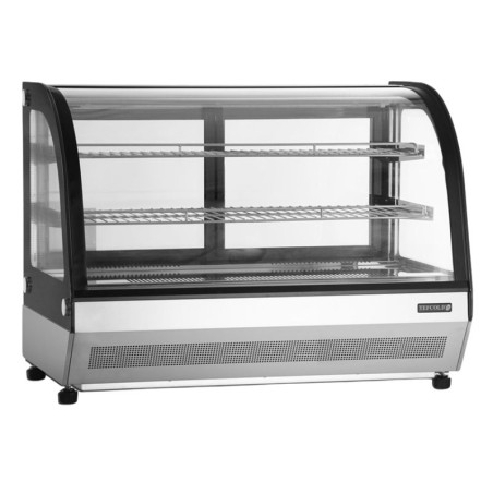 Vitrina Refrigerada Mostrador 2 Puertas de Vidrio Negra - TEFCOLD LCT900C/BLACK