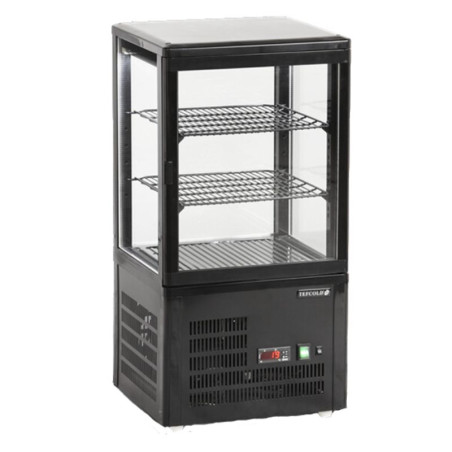 Vitrina Refrigerada de Mostrador Puerta de Vidrio Negra - 58 L | TEFCOLD