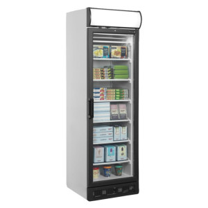 Left Opening Freezer Display - Black Glass Door 270L TEFCOLD