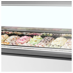 Vitrina de helados ventilada - Fachada recta - 18 x 5L - TEFCOLD Millennium ST18