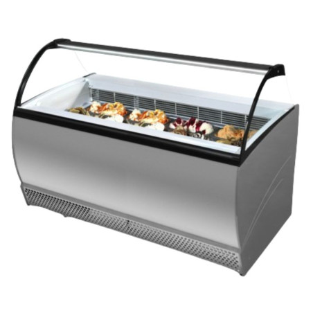 Vitrine a Hielo con Parabrisas Vidrio Curvado - TEFCOLD ISABELLA 13LX