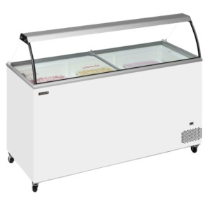 Congelador Arcón para Helados con Vidrio Curvado - 430 L TEFCOLD: Almacenamiento óptimo para helados