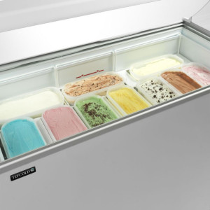 Congelador Arcón para Helados con Vidrio Curvado - 430 L TEFCOLD: Almacenamiento óptimo para helados