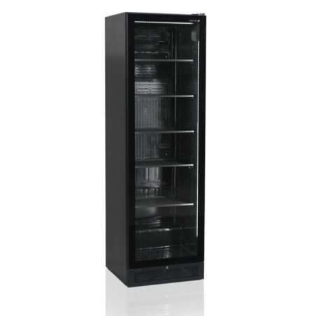 Armario Refrigerado Negro - Puerta de Vidrio 347L TEFCOLD: Almacenamiento óptimo y presentación elegante de sus productos