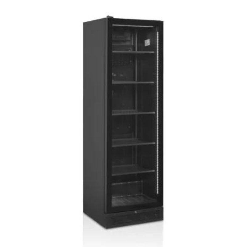 Armario Refrigerado Negro - Puerta de Vidrio Bisagra Izquierda - 347L | TEFCOLD