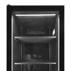 Black Refrigerated Cabinet - Left Hinge Glass Door - 347L | TEFCOLD