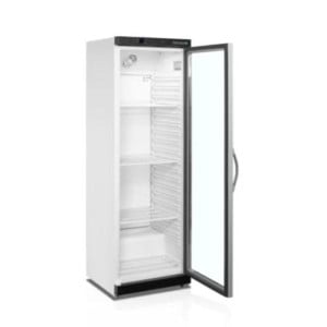 Armario Refrigerado con Puerta de Cristal TEFCOLD - Blanco - 350 L: Almacenamiento óptimo para alimentos y visibilidad de produc