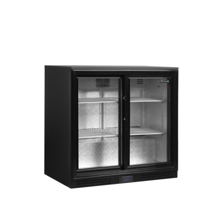 Barra Trasera Refrigerada 2 Puertas Correderas - 182 L - TEFCOLD: Almacenamiento profesional elegante y eficiente