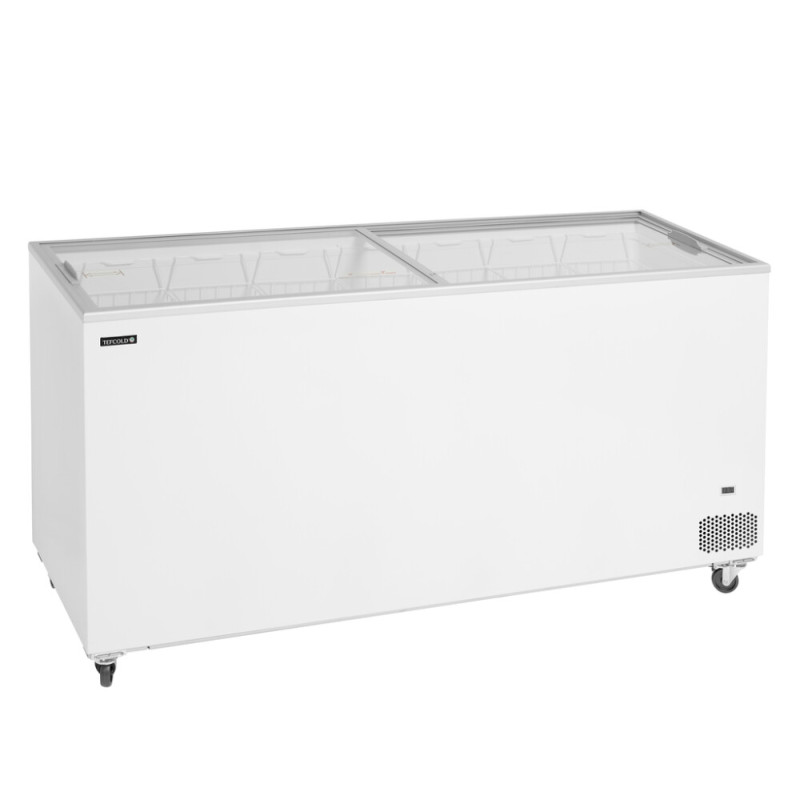 Congelador Arcón TEFCOLD 486L para Helado - Tapas de Vidrio Deslizantes