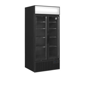 Armario Refrigerado Negro TEFCOLD - 2 Puertas de Vidrio - 535 L