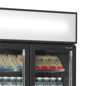 Armario Refrigerado Negro TEFCOLD - 2 Puertas de Vidrio - 535 L