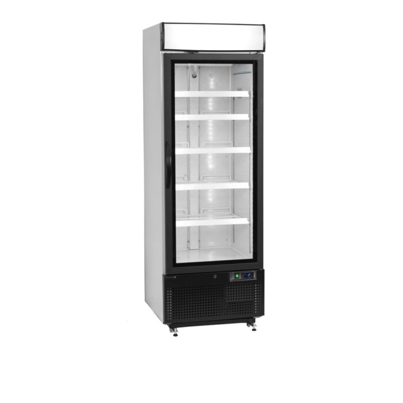 Armoire Refrigerada 1 Puerta de Cristal Blanca TEFCOLD 412 L - Equipamiento Profesional