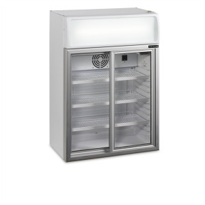 Mini Armario Refrigerado TEFCOLD 60L con Canopy y 2 Puertas de Vidrio