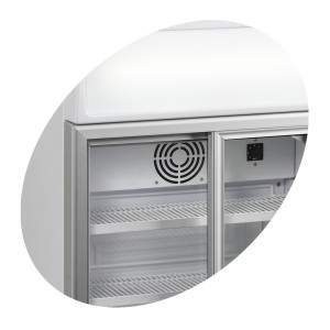 Mini Armario Refrigerado TEFCOLD 60L con Canopy y 2 Puertas de Vidrio