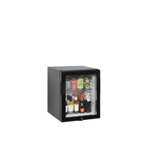 Mini Frigo de Bar TEFCOLD TM35GC - Puerta de Vidrio Negra 24L