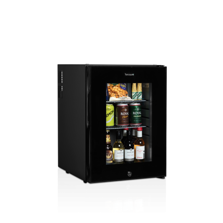 Mini Frigo Bar Puerta de Vidrio Negro 35 L TEFCOLD TM44G Eficaz & Elegante