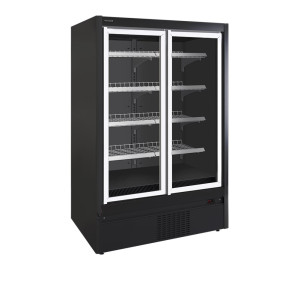 Vitrina Refrigerada de Supermercado Negra - 850 L TEFCOLD: Almacenamiento óptimo y exhibición de productos