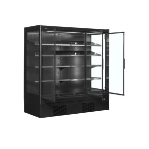 Vitrina Refrigerada Supermercado Negra 3 Puertas 1160 L TEFCOLD - Eficiente Energéticamente & Espaciosa