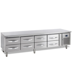 Positive Refrigerated Table GN1/1 - 350 L, 8 Drawers TEFCOLD