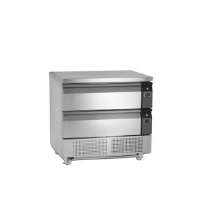 Mesa refrigerada positiva TEFCOLD GN 2/1 - 102 L - 2 cajones